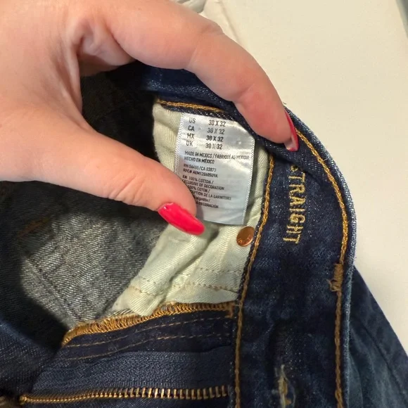 American Eagle Outfitters Blue Straight Jeans Classic Style - Picture 3 of 3